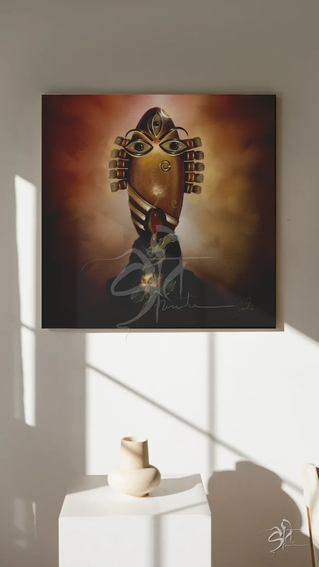 In Bhairavi's lap., Digital print