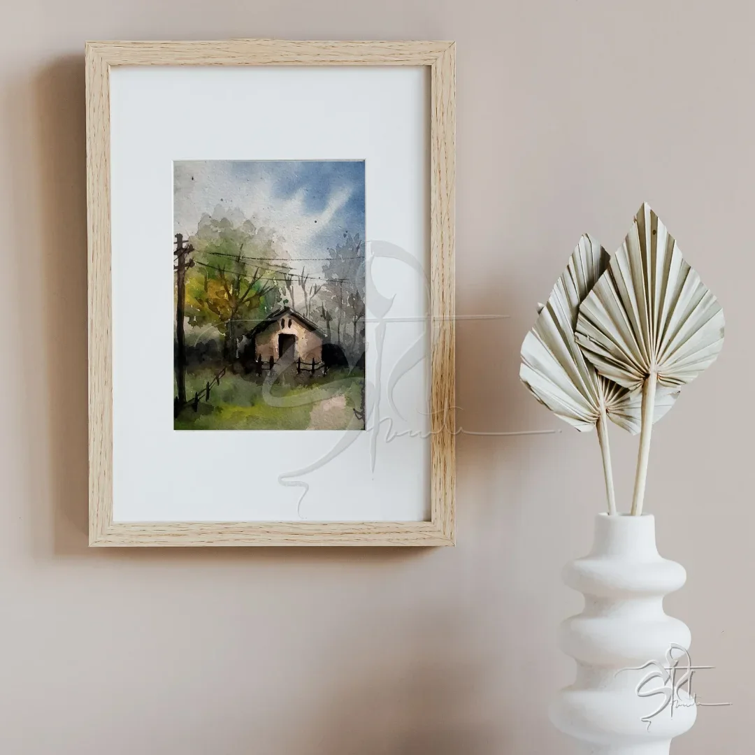 A landscape, Watercolor