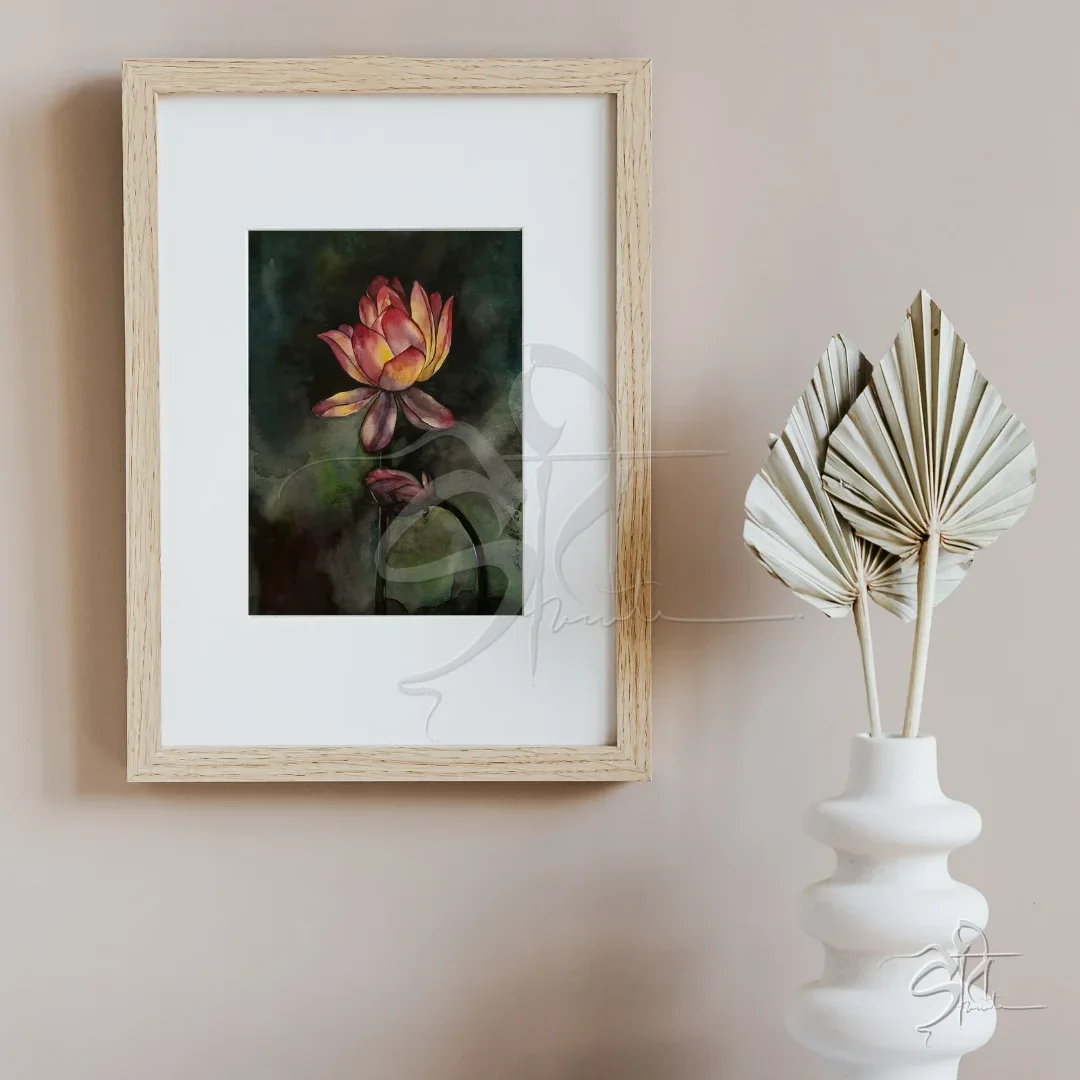 Lotus, Watercolor
