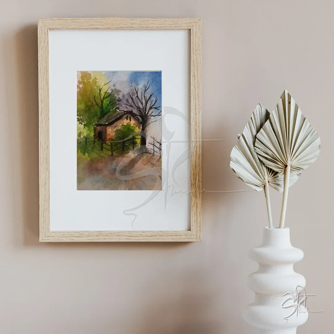 Village, Watercolor